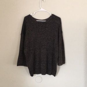: Ava & Viv : BNWOT Oversized black & gold sweater